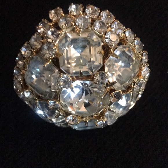 Lawrence VBRA designed Gold and Silver Crystal Ring